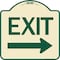 Signmission Exit with Right Arrow Heavy-Gauge Aluminum Architectural Sign, 18" H, 18" L, TG-1818-24552 A-DES-TG-1818-24552 - alternate 1